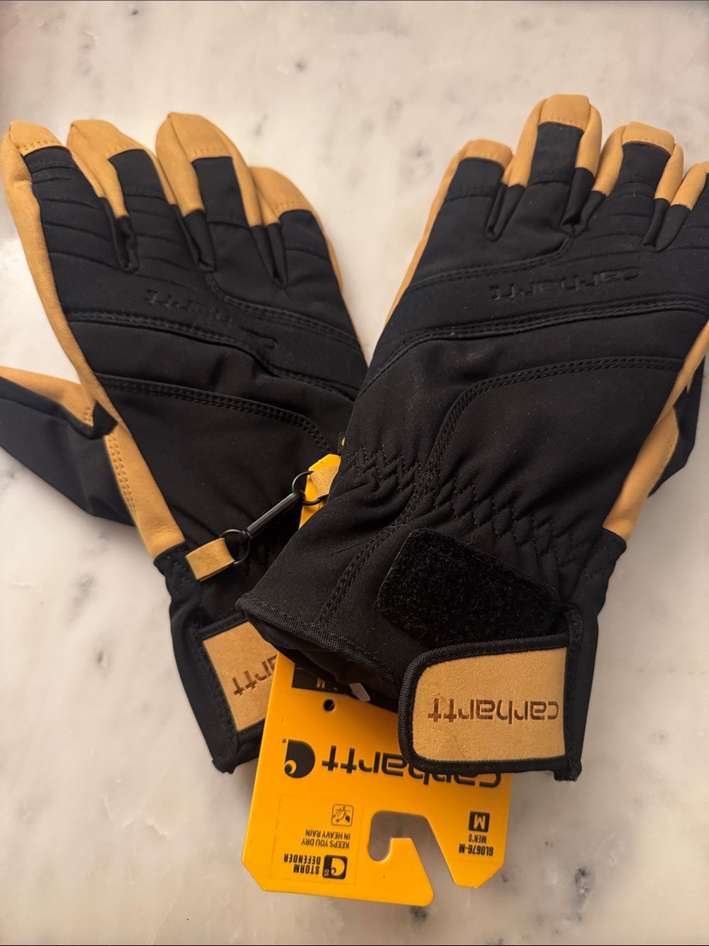 Carhartt Black and Tan Men’s Insulated Work Gloves